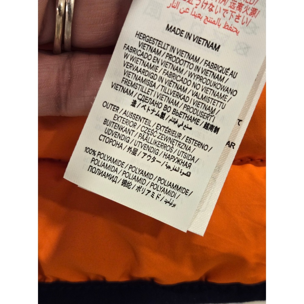 Mini Boden Kids Olive Green Packable Puffer Jacket Hooded Orange Zip 10-11 Years - Picture 6 of 11